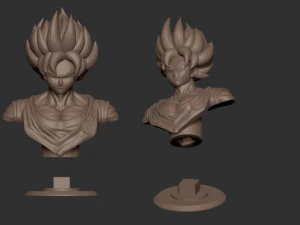 Son goku 3d bust model 3D Print Model