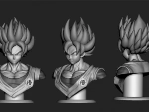 Son goku 3d bust model 3D Print Model
