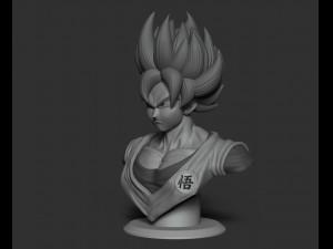 Son goku 3d bust model 3D-printmodel