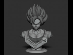 Son goku 3d bust model 3D-printmodel