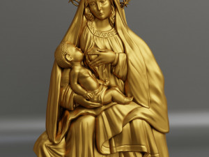 Nursing Madonna Relief Sculpture 3D print model 3D Print Model