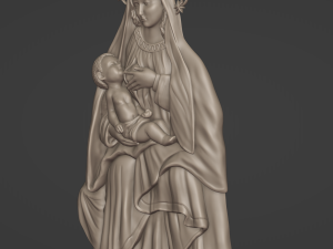 Nursing Madonna Relief Sculpture 3D print model 3Dプリントモデル