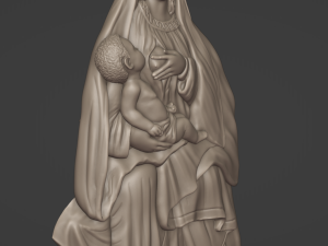 Nursing Madonna Relief Sculpture 3D print model 3Dプリントモデル