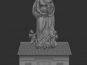 Modello di stampa 3D della scultura in rilievo di Santa Maria Modello di stampa 3D