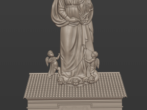 Holy Mary Relief Sculpture 3D print model Modelo de Impressão 3D