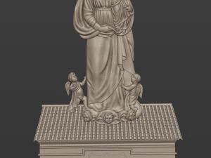 Holy Mary Relief Sculpture 3D print model 3D Print Model