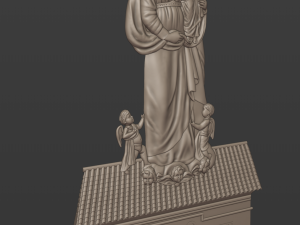 Holy Mary Relief Sculpture 3D print model Modelo de Impressão 3D