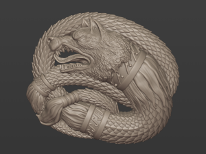 Dacian draco relief Modello di stampa 3D