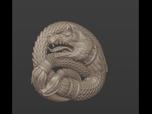 Dacian draco relief Modello di stampa 3D