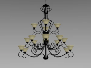 rustik demir avize 3D Model