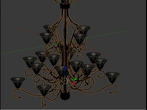 rustic iron chandeliere 3D Model