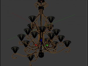 rustic iron chandeliere 3D Model