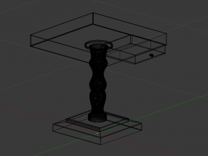 chessboard with drawer 3D 模型