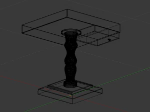 chessboard with drawer 3D Model