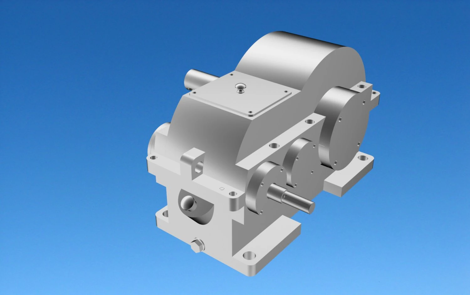 reductor helicoidal Modelo 3D .c4d .max .obj .3ds .fbx .stl .blend 