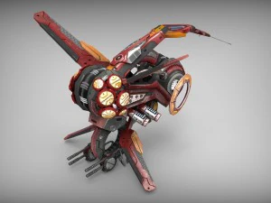 drone v3 wood 3D Model