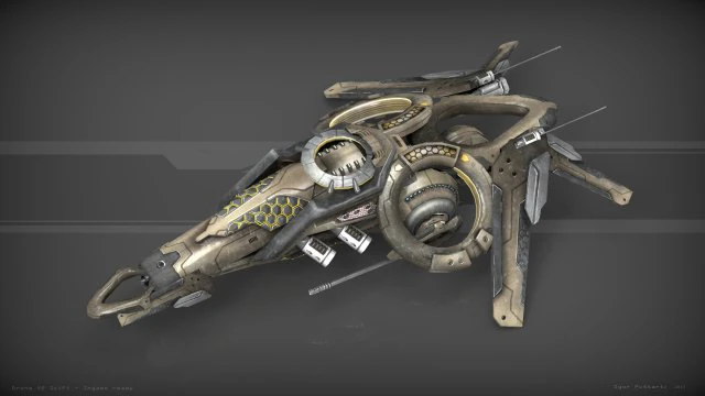Drohne v2 SciFi 3D Modell .c4d .max .obj .3ds .fbx .stl .blend