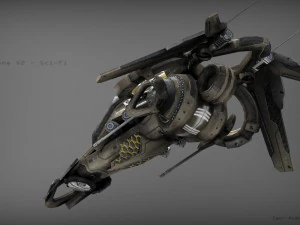 Drohne v2 SciFi 3D Modell