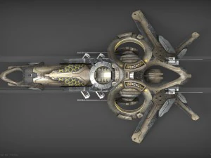 Drohne v2 SciFi 3D Modell