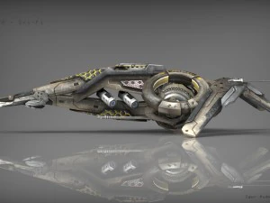 Drohne v2 SciFi 3D Modell