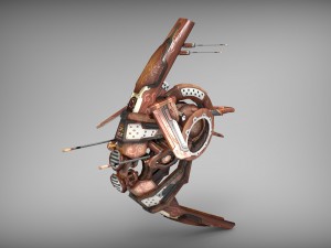 drone v1 wood 3D Model