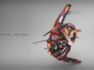 drone v1 red manga 3D Model