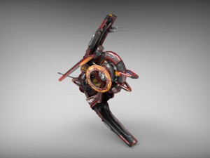drone v1 red manga 3D Model