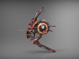 drone v1 red manga 3D Model