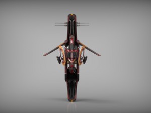 drone v1 red manga 3D Model