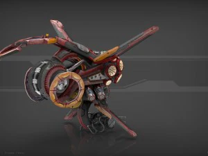 无人机 v3 红漫画 3D 模型