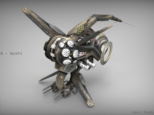 drone v3 scifi 3D 모델