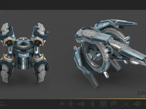 10 drone pack - cybertech Modello 3D