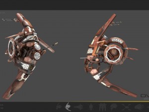 10 drones wood pack 3D 모델
