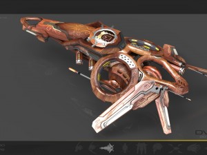 10 drones wood pack 3D 모델