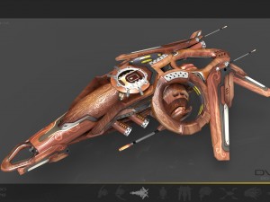 10 drones wood pack 3D 모델