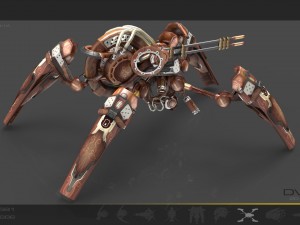 10 drones wood pack 3D 모델