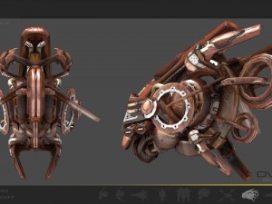 10 drones wood pack 3D 모델
