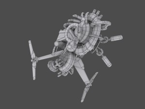 10 drones wood pack 3D 모델