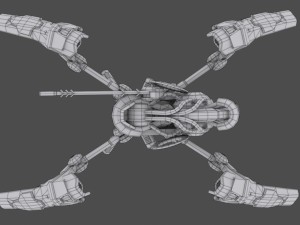 10 drones wood pack 3D 모델