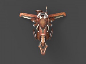 10 drones wood pack 3D 모델