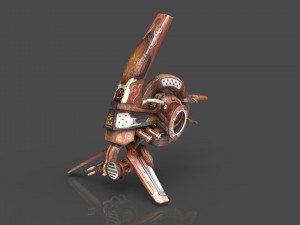 10 drones wood pack 3D 모델