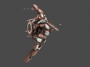 10 drones wood pack 3D 모델