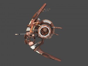10 drones wood pack 3D 모델
