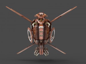 10 drones wood pack 3D 모델
