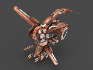 10 drones wood pack 3D 모델