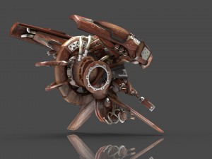 10 drones wood pack 3D 모델