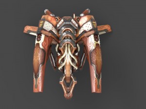 10 drones wood pack 3D 모델