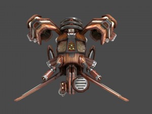 10 drones wood pack 3D 모델