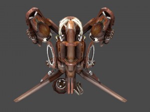 10 drones wood pack 3D 모델
