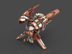 10 drones wood pack 3D 모델
